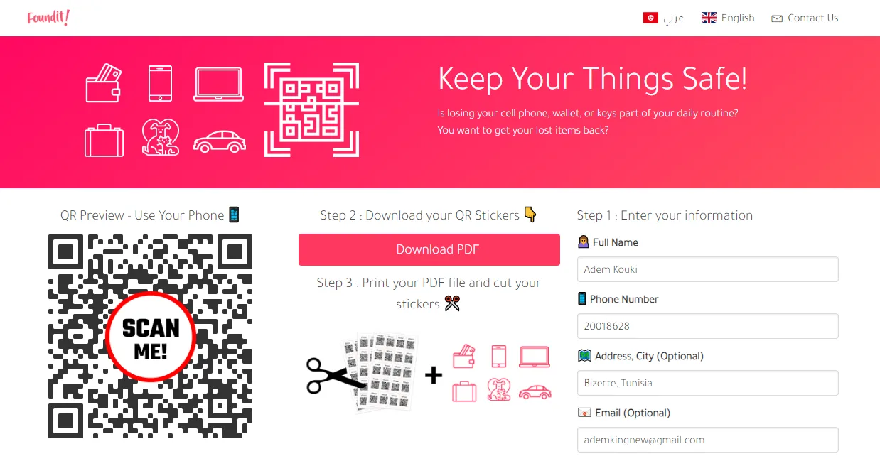 Screenshot of Foundit
