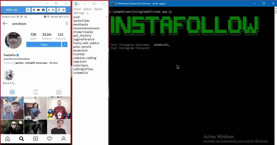 Screenshot of InstaFollower