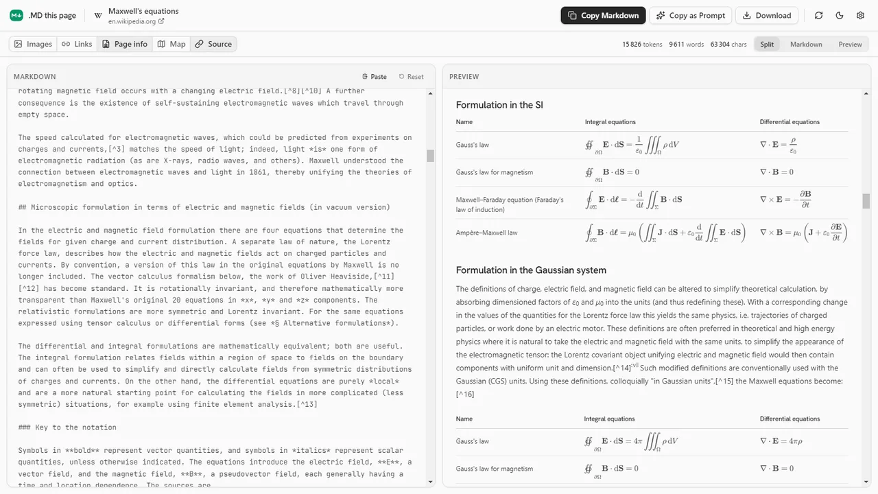 Screenshot of MD This Page