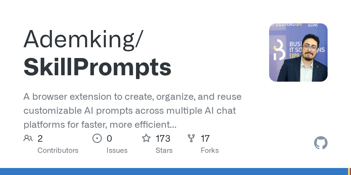Screenshot of SkillPrompts