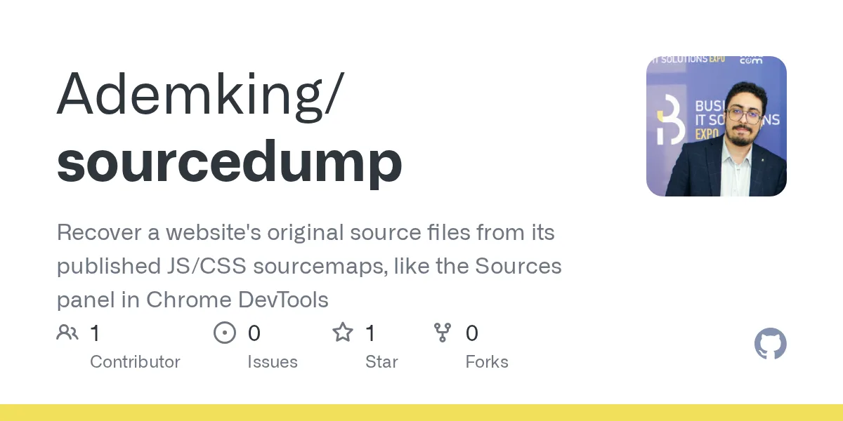 Screenshot of sourcedump